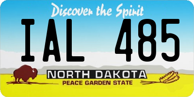 ND license plate IAL485