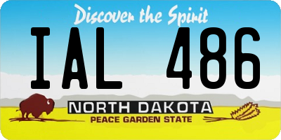 ND license plate IAL486