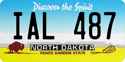 ND license plate IAL487