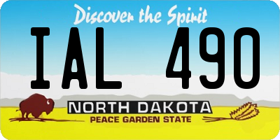 ND license plate IAL490