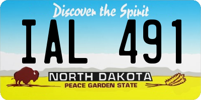 ND license plate IAL491