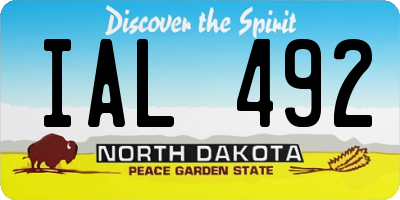 ND license plate IAL492