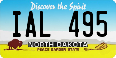 ND license plate IAL495