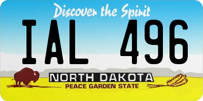 ND license plate IAL496
