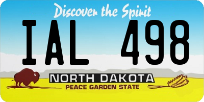 ND license plate IAL498