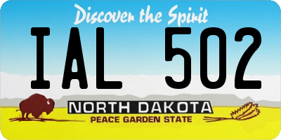 ND license plate IAL502