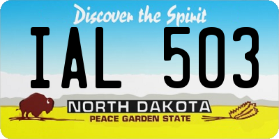 ND license plate IAL503