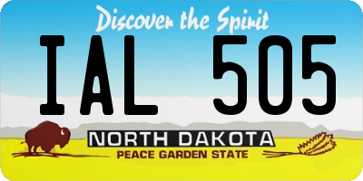ND license plate IAL505