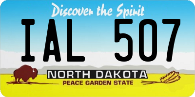 ND license plate IAL507
