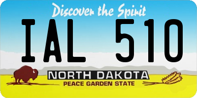 ND license plate IAL510