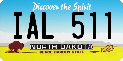 ND license plate IAL511