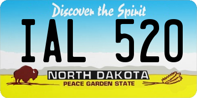 ND license plate IAL520
