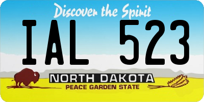 ND license plate IAL523