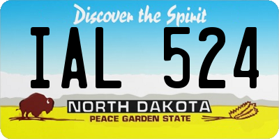 ND license plate IAL524