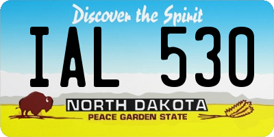 ND license plate IAL530