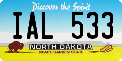 ND license plate IAL533