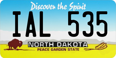 ND license plate IAL535