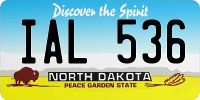 ND license plate IAL536