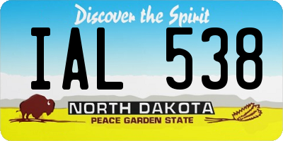 ND license plate IAL538