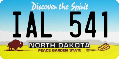 ND license plate IAL541
