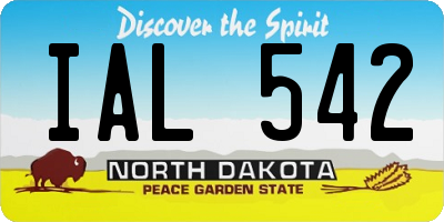 ND license plate IAL542