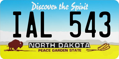 ND license plate IAL543