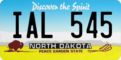 ND license plate IAL545