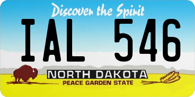 ND license plate IAL546