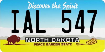 ND license plate IAL547
