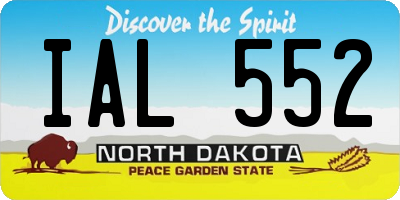 ND license plate IAL552