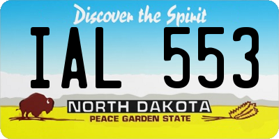 ND license plate IAL553
