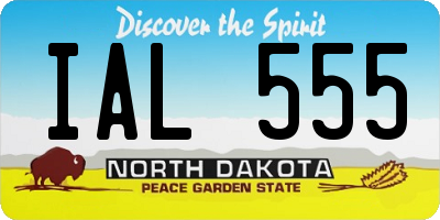 ND license plate IAL555