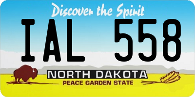 ND license plate IAL558