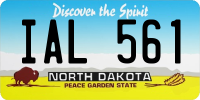 ND license plate IAL561