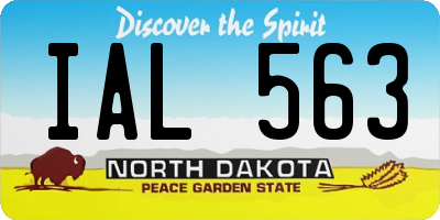 ND license plate IAL563