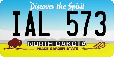 ND license plate IAL573
