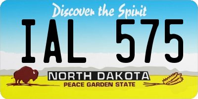 ND license plate IAL575