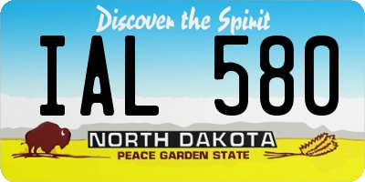 ND license plate IAL580