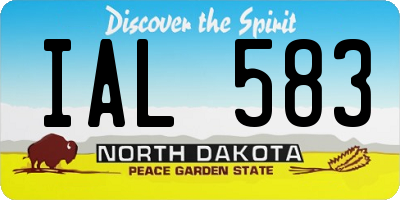 ND license plate IAL583