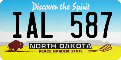 ND license plate IAL587