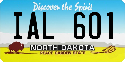 ND license plate IAL601