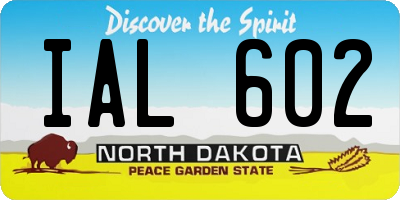 ND license plate IAL602