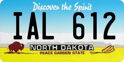 ND license plate IAL612