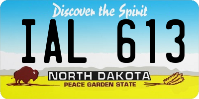ND license plate IAL613