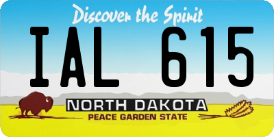 ND license plate IAL615