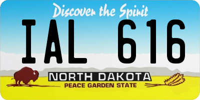 ND license plate IAL616