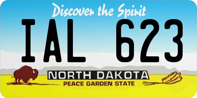 ND license plate IAL623