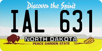 ND license plate IAL631