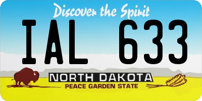 ND license plate IAL633