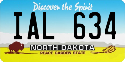 ND license plate IAL634